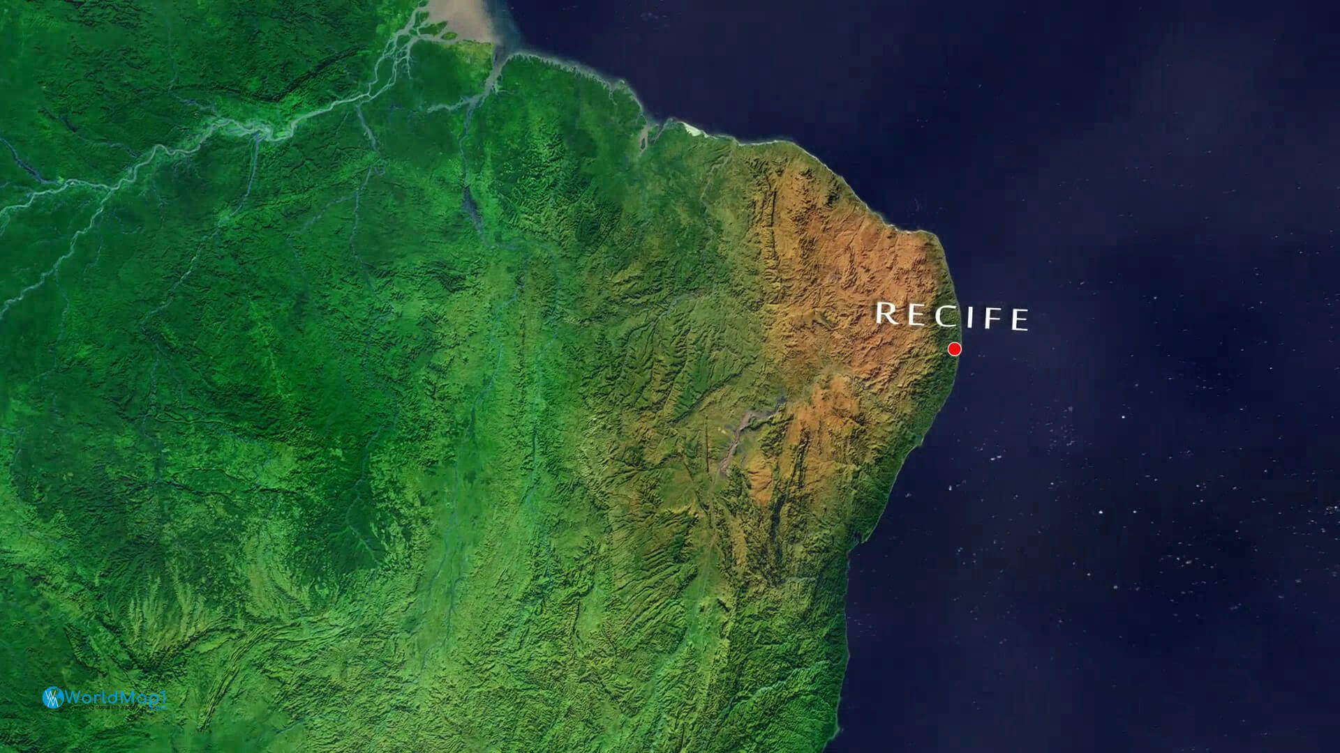 Recife Satellite Image Brazil
